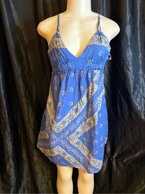 Converse Blue Paisley-Accent Mini Dress